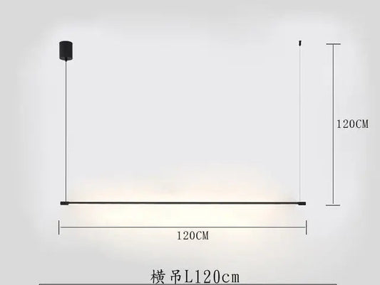 Modern Minimalist Line Pendant lights LED table lamp Nordic Living Room Background Wall lamp Bedroom Bedside Floor Lamp Fixtures by Zhongsan | Souqify
