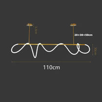 Modern Simple Note Chandelier Pendant Light Living Room Cafe Light Fixtures Decoration Nordic Designer Luxury Restaurant LED by Zhongsan | Souqify