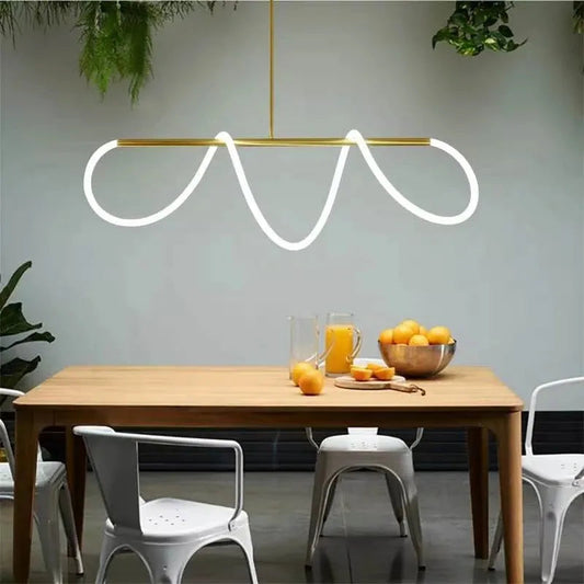Modern Simple Note Chandelier Pendant Light Living Room Cafe Light Fixtures Decoration Nordic Designer Luxury Restaurant LED by Zhongsan | Souqify