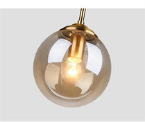 Modern small glass ball pendant light Restaurant Bar Bedside glass pendant light Dia 15cm Transparent Amber Smoke Gray by Zhongsan | Souqify
