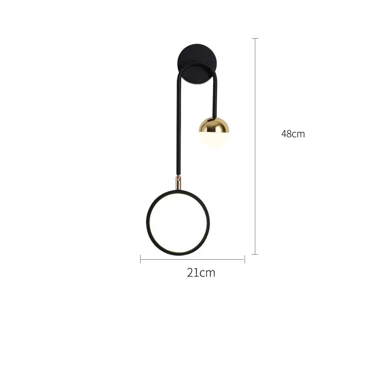 Modern Wall Lamp Retro Minimalist Background Light Stairwell Aisle Personalized Bedroom Bedside Nordic Creative Led Wall Lamps by Zhongsan | Souqify