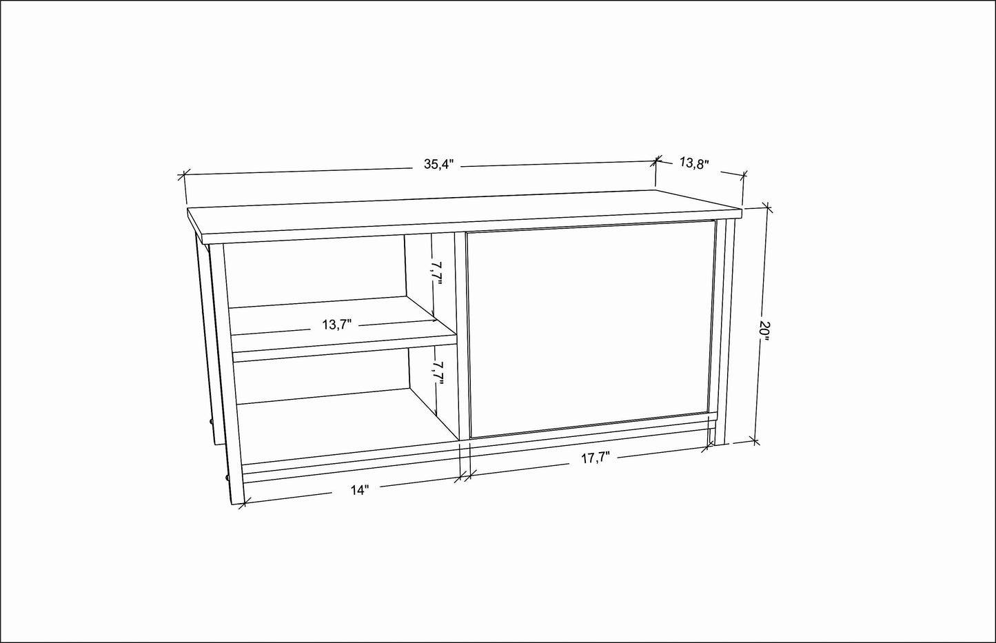 Muskegon TV Unit - Black-White by DECOROTIKA | Souqify