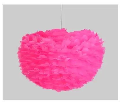 Nordic bedroom Feather lamp modern minimalist creative living room post-modern warm and romantic princess feather chandelier by Zhongsan | Souqify