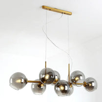 Nordic creative bedroom dining room chandelier modern minimalist long living room magic bean glass molecular bubble chandelier by Zhongsan | Souqify