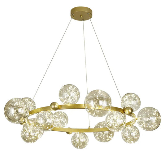 Nordic living room chandelier simple modern gypsophila bedroom bubble light magic bean string restaurant light by Zhongsan | Souqify