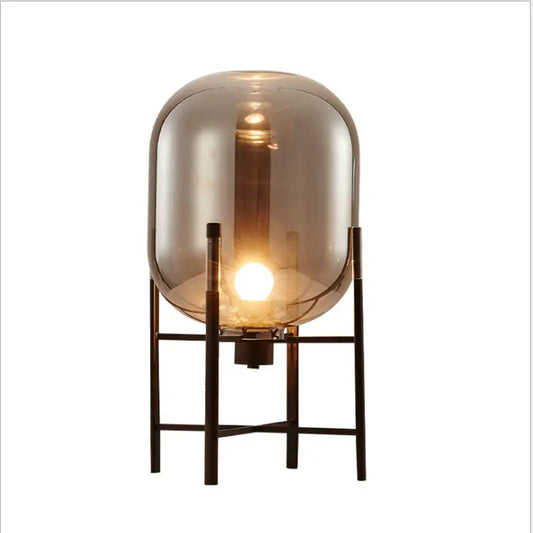 Nordic post-modern decorative table lamp melon glass lamp simple personality decoration bedroom bedside lamp by Zhongsan | Souqify