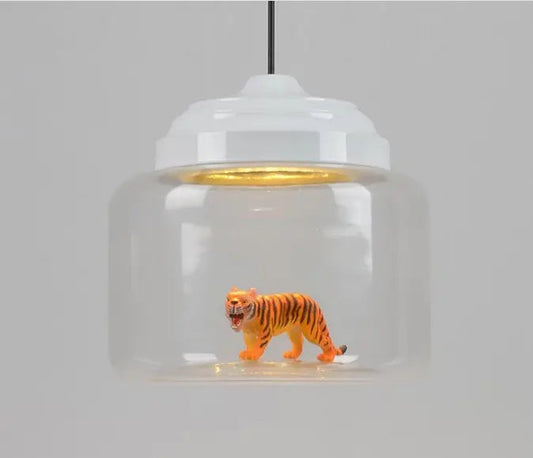 Nordic restaurant glass chandelier coffee shop kindergarten classroom personality creative cartoon animal chandelier by Zhongsan | Souqify