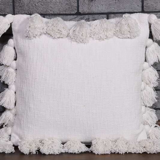 Osga White Throw Cushion 45 x 45 cm by Luv Saffron | Souqify