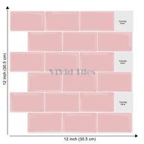 Pink Subway Vinyl Wall Tile T80061 by Vivid Tiles | Souqify