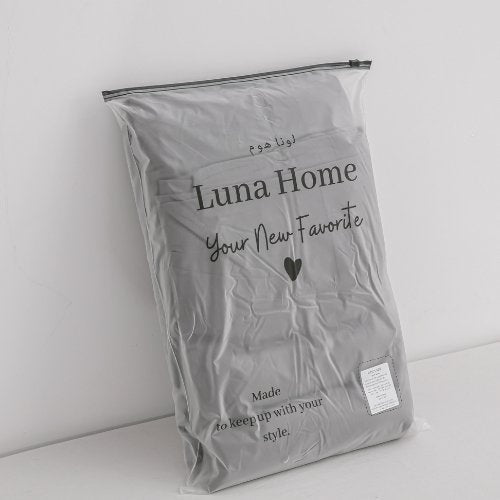 Premium King size 6 pieces Bedding Set without filler, Plain Anchor Grey Color