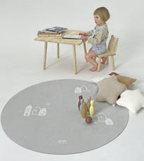 PRIME Scandi Mist Circle rubber mat Round mat. Dimensions: Ø118cm x 5mm by Dinkids-Gugu the Hero | Souqify