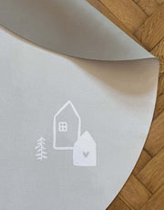 PRIME Scandi Mist Circle rubber mat Round mat. Dimensions: Ø118cm x 5mm by Dinkids-Gugu the Hero | Souqify