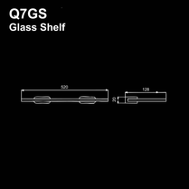 Q7GS - QUATRIO Series Glass Shelf - Bathroom Accessories by TUSCANI | Souqify