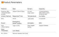 QB40 - Smart Locks 76 x 430 x 76 mm Aluminum Alloy +Tempered glass process by UIELOCK | Souqify