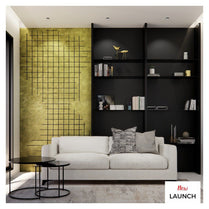 Ready to Install Wall Panels - 106 Liquid Metal over ACP backing 1.2m X 2.4m by Evolve | Souqify