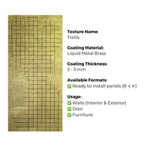 Ready to Install Wall Panels - 106 Liquid Metal over ACP backing 1.2m X 2.4m by Evolve | Souqify