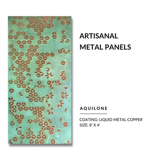 Ready to Install Wall Panels - 99 Liquid Metal over ACP backing 1.2m X 2.4m by Evolve | Souqify