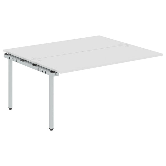 RECTANGULAR SHAPE CLUSTER OF 02 WORKSTATION EXTENSION MADE IN 25MM MFC TOP, E1 LAMINATE CHIPBOARD WITH WOODEN MODESTY PANEL 40X40MM METAL U SHAPE FRAMES by Treejar | Souqify