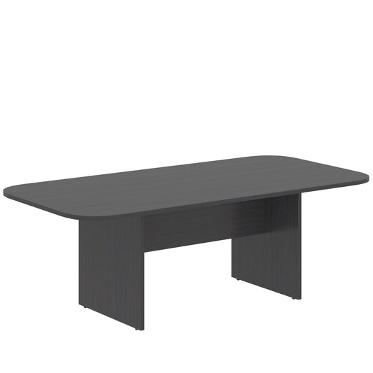 RECTANGULAR SHAPE WITH CURVE CORNERS MEETING DESK, MADE IN E1 LAMINATE CHIPBOPARD, WITH WOODEN MODESTY PANEL AND LEGS by Treejar | Souqify
