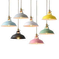 Retro Pendant Light Industrial Style Colorful E27 Kitchen Restaurant Home Lamp Vintage Hanging Light Lampshade Decorative Lamps by Zhongsan | Souqify