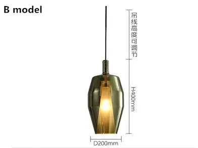 Simple personality Nordic post-modern bedroom restaurant cafe bar clothing store art stained glass chandelier by Zhongsan | Souqify
