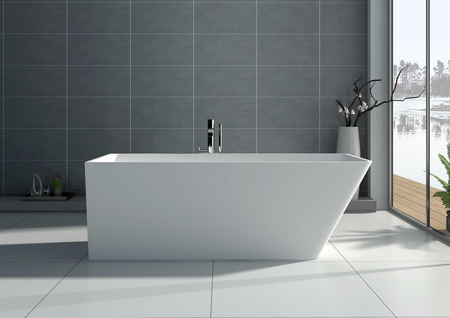 Solid Surface Freestanding Bathtub JZ8605 by Jingzun | Souqify