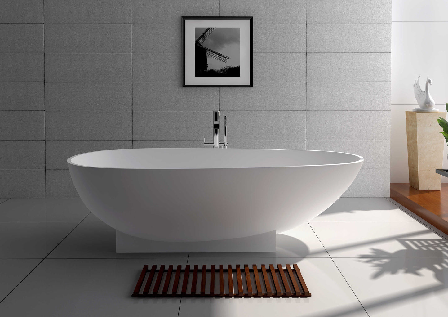 Solid Surface Freestanding Bathtub JZ8616 by Jingzun | Souqify