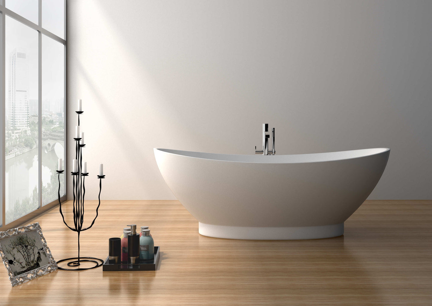 Solid Surface Freestanding Bathtub JZ8620 by Jingzun | Souqify