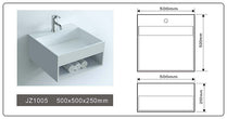 Solid Surface Wall-hung Wash Basin JZ1005 by Jingzun | Souqify