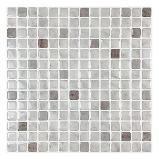 Square Grey Marble Vinyl Tile by Vivid Tiles | Souqify