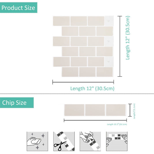 Subway Apricot Color Vinyl Tiles T80028 by Vivid Tiles | Souqify