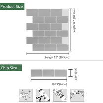 Subway Grey Color Vinyl Tiles T80055 by Vivid Tiles | Souqify