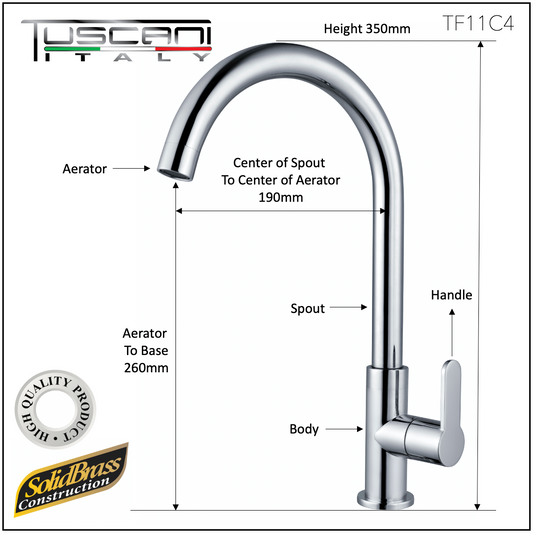 TF11C4 - Kitchen Cold Tap by TUSCANI | Souqify