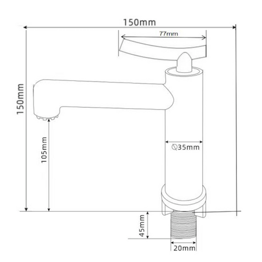 TF26C - Fabiana Series Basin Cold Tap by TUSCANI | Souqify