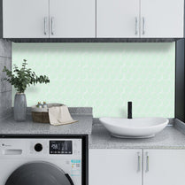Thick 1.6mm Hexagon Shape 12 X 12 Inch Peel And Stick Green With White Grout Hexagon Vinyl Wall Tile Home Decor VP517 by Vivid Tiles | Souqify