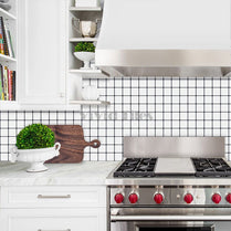 Thicker Upgrade White Square Vinyl Tile HB516 by Vivid Tiles | Souqify