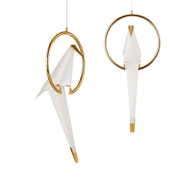 Thousand paper crane LED chandelier office Nordic bedroom post-modern study bedroom dormitory cafe bar bird lamp by Zhongsan | Souqify