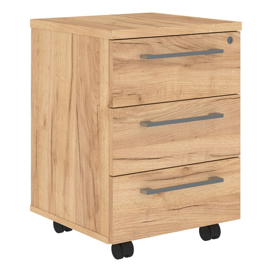 THREE DRAWER MOBILE PEDESTAL, MADE IN E1 LAMINATE CHIPBOARD by Treejar | Souqify