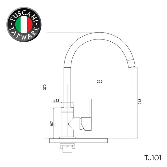 TJ101 - Jivani Series Kitchen Mixer by TUSCANI | Souqify