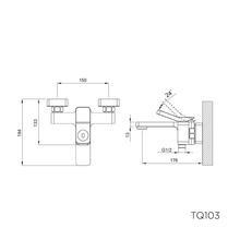 TQ103 - Quatrio Series - Bath & Shower Mixer by TUSCANI | Souqify