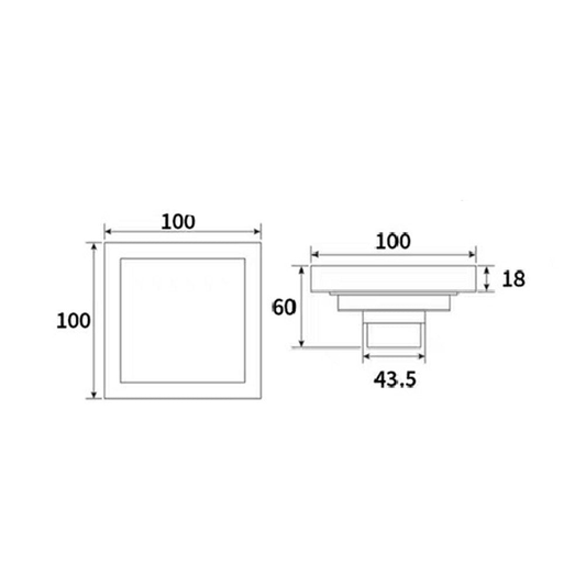 Tuscani TFT100 | TFT150 - Square Floor Trap (Solid Brass) by TUSCANI | Souqify