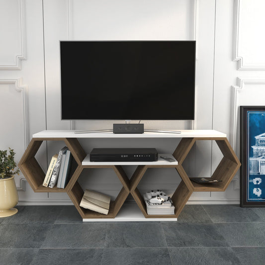 TV Stand Bal - White, Walnut-BAL47TS01 White
Walnut 135 X 35 X 16 by DECOROTIKA | Souqify