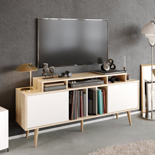TV Stand Char - Sapphire, White-CHA63TS02 White
Sapphire 172 X 41 X 14 by DECOROTIKA | Souqify