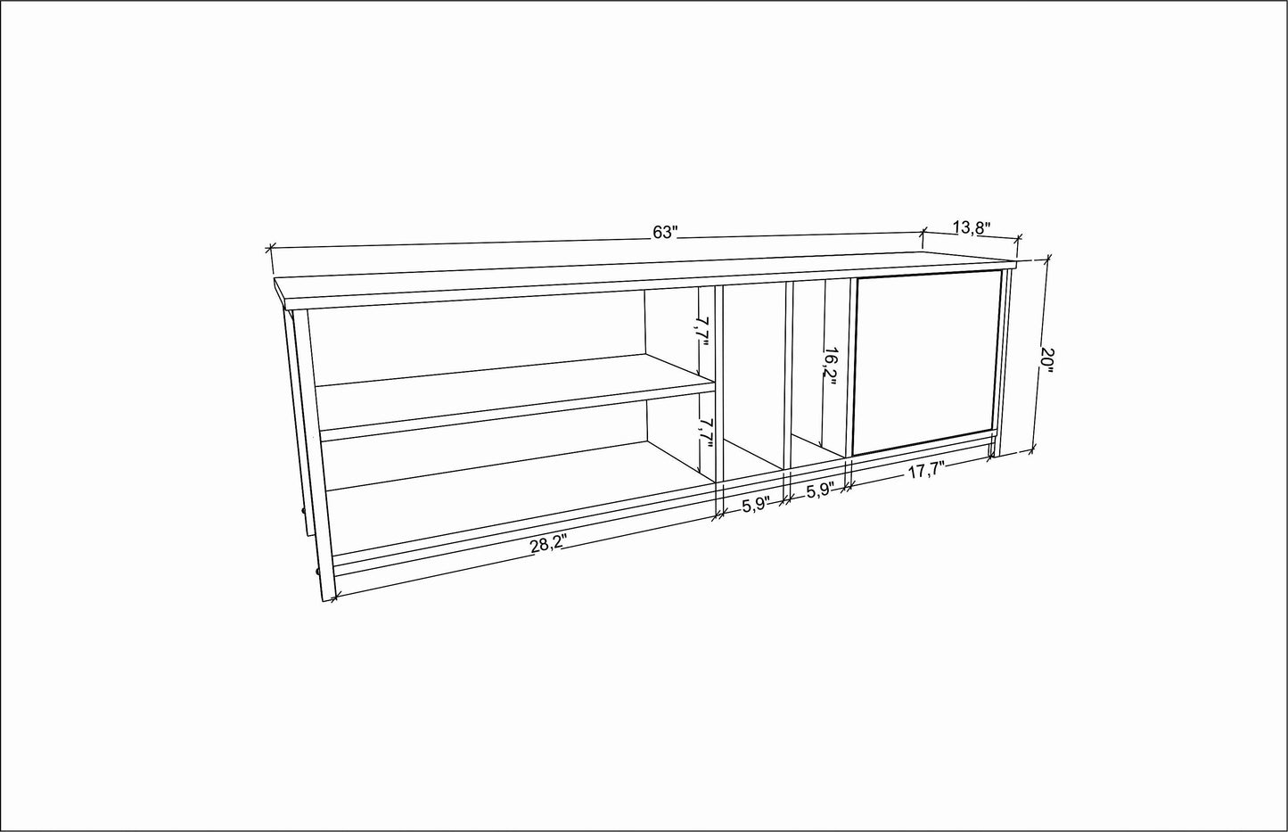 TV Stand Oneida - Gold, White-OTVS3109 Gold
White 169 X 47.2 X 16.6 by DECOROTIKA | Souqify