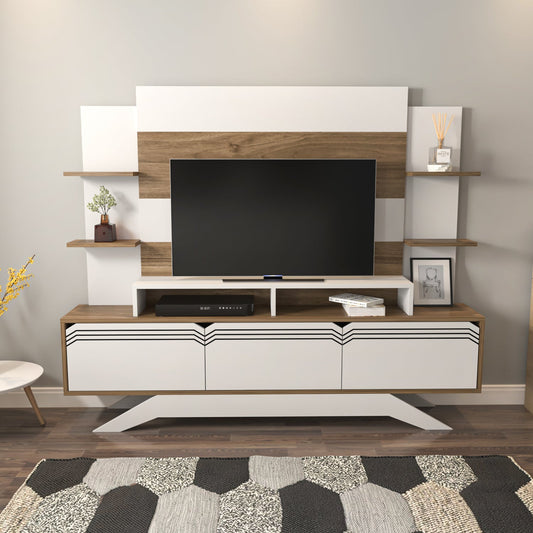 TV Unit Delpi-DLP71TS01 Walnut
White 180 X 40 X 22 by DECOROTIKA | Souqify