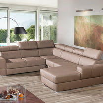 VENTURO New Large U-Shape Sofa Bed | Bespoke design Eco-leather Vienna 04 by EWOODS | Souqify