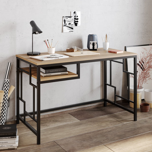 Victory Computer Desk -Black&Walnut by DECOROTIKA | Souqify