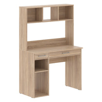 WOODEN RECTANGULAR SHAPE COMPUTER DESK WITH ONE SIDE OPEN SHELF AND ATTACHED DRAWERS, MADE IN E1 LAMINATE CHIPBOARD COLOR : SONAMA OAK LIGHT SIZE : 1000х500х1480MMH **MADE IN EUROPE **5 YEARS GUARANTEE by Treejar | Souqify