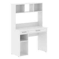 WOODEN RECTANGULAR SHAPE COMPUTER DESK WITH ONE SIDE OPEN SHELF AND ATTACHED DRAWERS, MADE IN E1 LAMINATE CHIPBOARD COLOR : SONAMA OAK LIGHT SIZE : 1000х500х1480MMH **MADE IN EUROPE **5 YEARS GUARANTEE by Treejar | Souqify