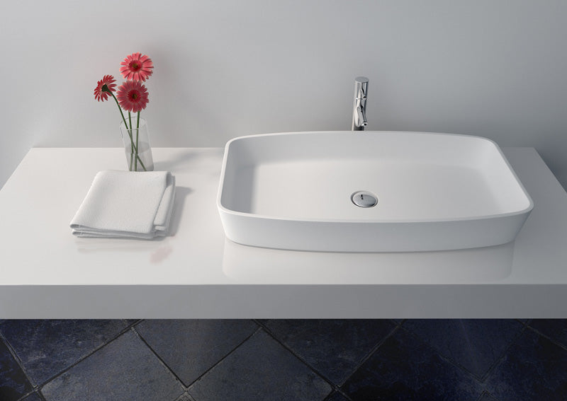 Cast Stone Solid Surface Bathroom Countertop Basin JZ9001